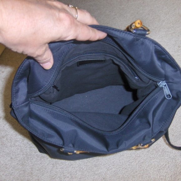 Evan Picone Satchel Black Shoulder Purse Handbag - Picture 2 of 8